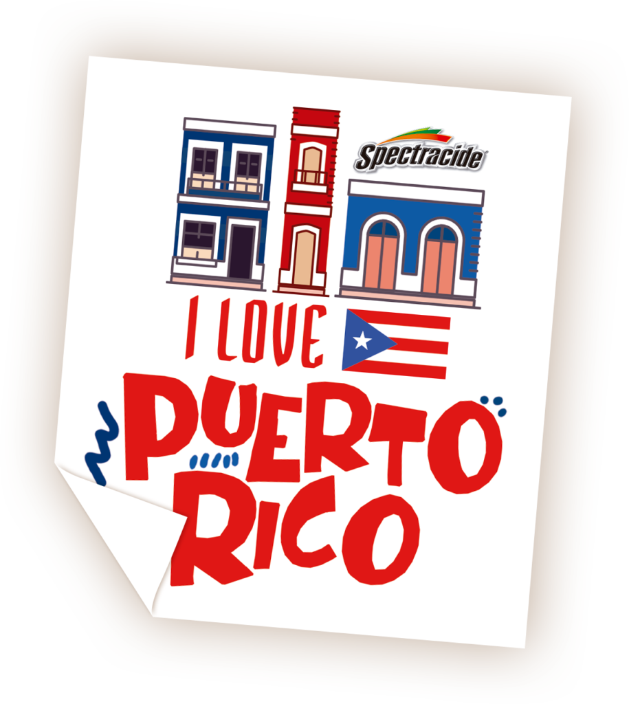 STICKER Spectracide with Puerto Rico theme