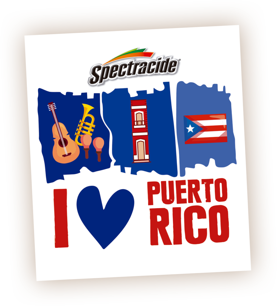STICKER Spectracide with Puerto Rico theme