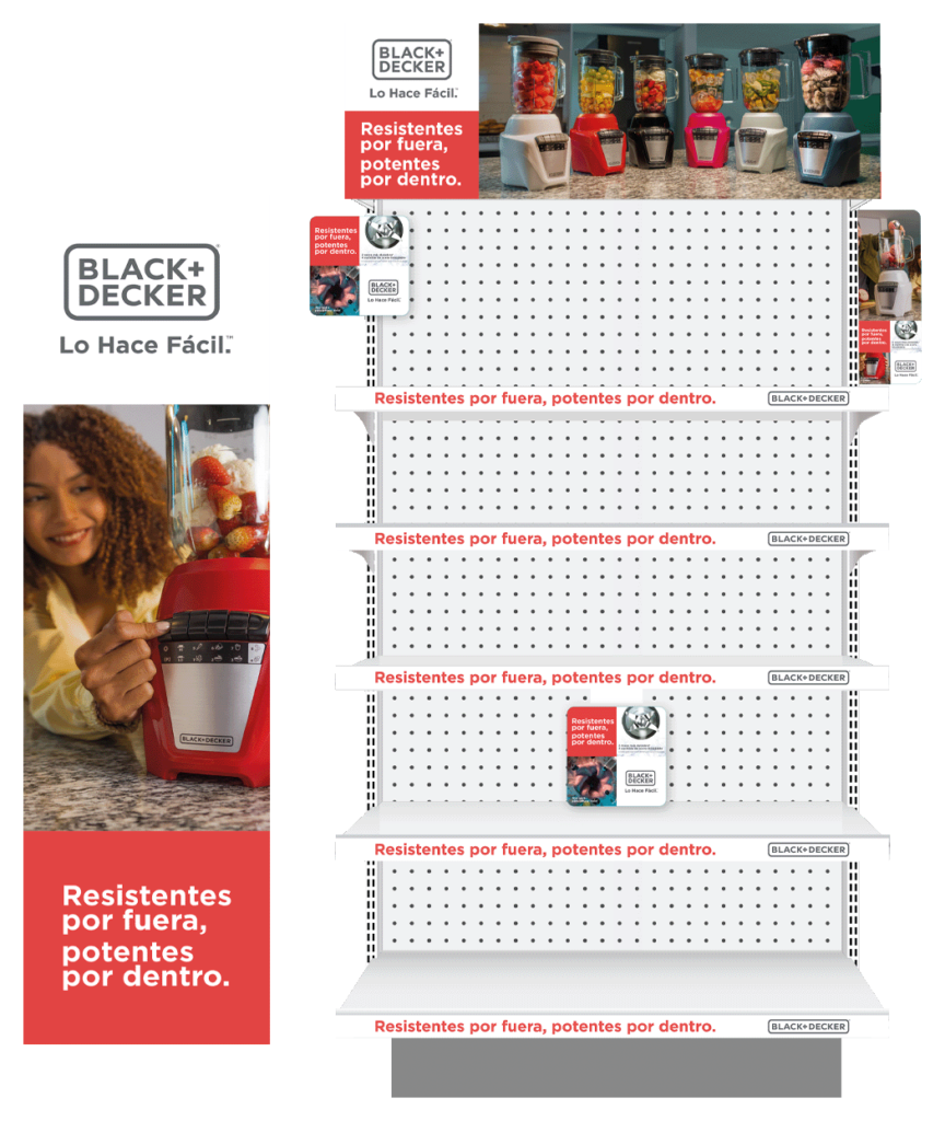 Black and Decker POP gondola from the campaign "Tough on the outside, powerful on the inside"
